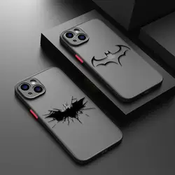 Superheros Batman LOGO Clear Matte Phone Case per iPhone 15 11 14 13 12 Pro Max Mini X XR Xs 8 7 Plus 6 6S Cover in Silicone Funda