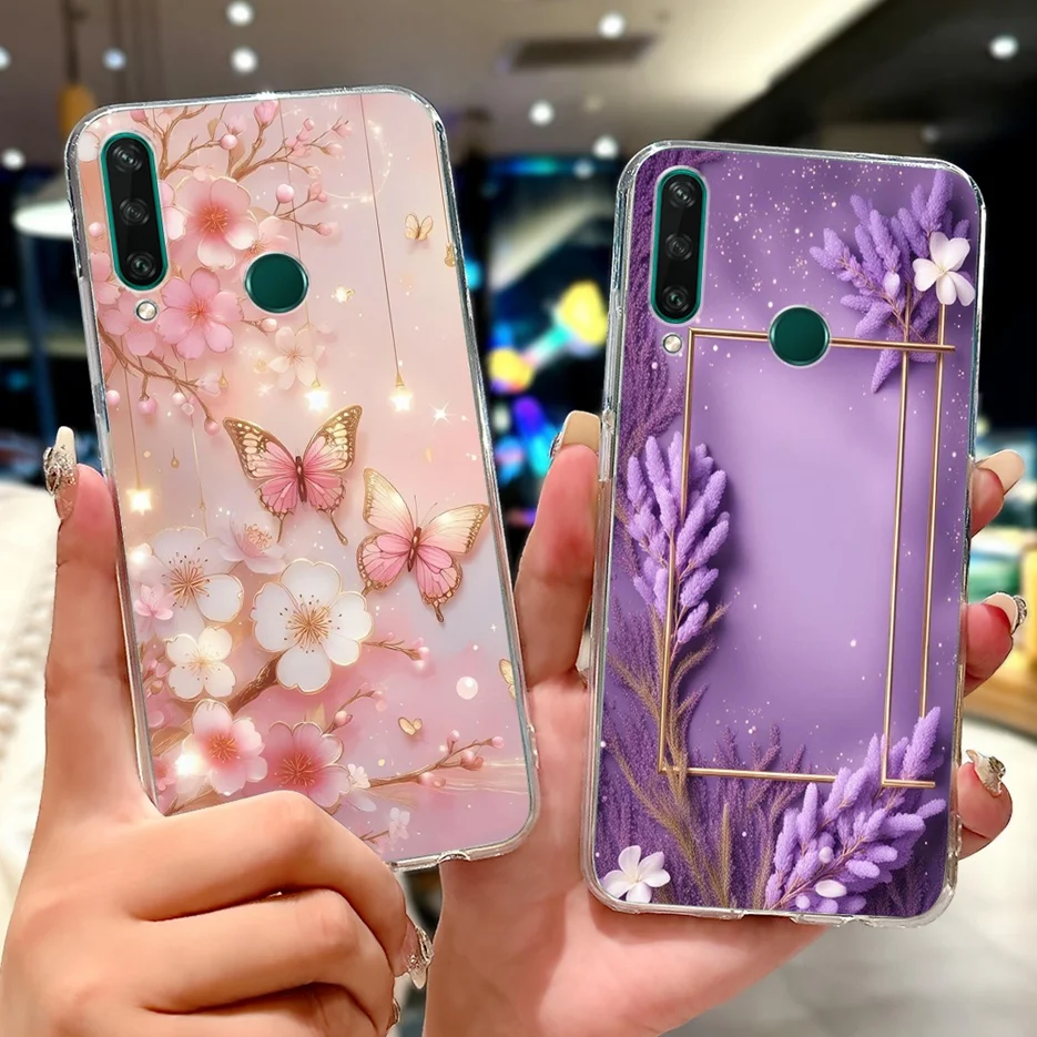 For Huawei Y6P 2020 Case MED-LX9N Luxury Painted Cover Soft Slim Phone Case For Huawei Y7p Y 6p HuaweiY6p HuaweiY7p Fundas Coque