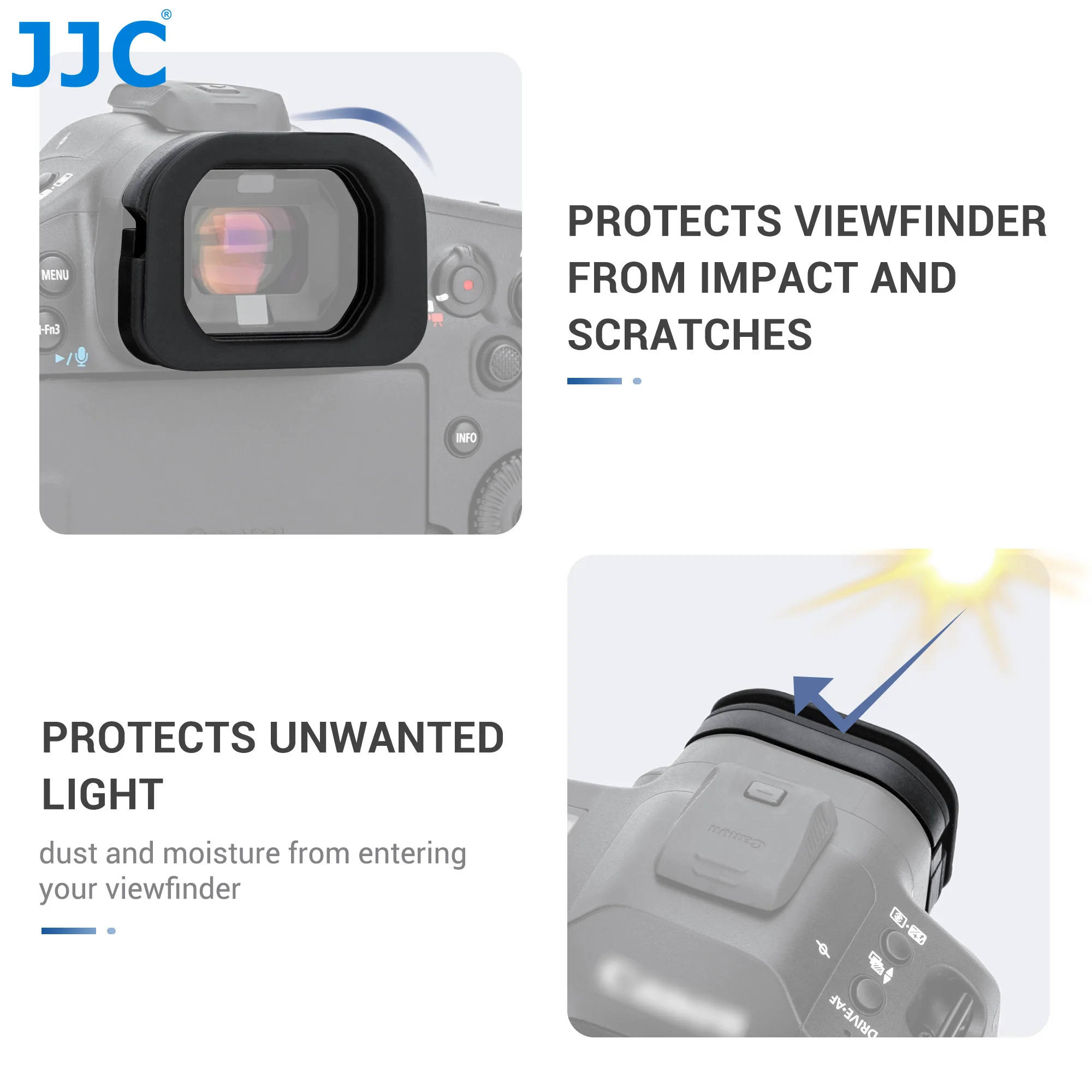 JJC Weiches Silikon-Kamera-Augenmuschel-Okular ersetzt Canon ER-I für Canon EOS R1 Augenmuschel, Augenschutz-Sucher – Detail 4