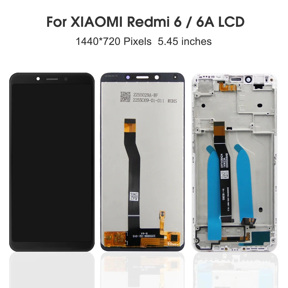 For Xiaomi Redmi 6A 5.45\'\'For Redmi 6 M1804C3CG M1804C3CH LCD Display Touch Screen Digitizer Assembly Replacement