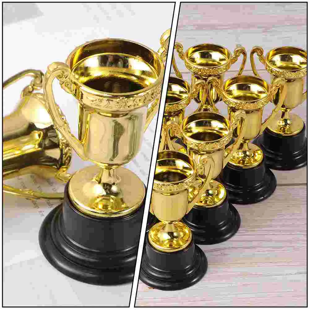 10 Pcs Children's Trophy Attractive Trophies Small Mini Model Statue Kids Prize Cups Portable Awards Plastic Game Party Prizes