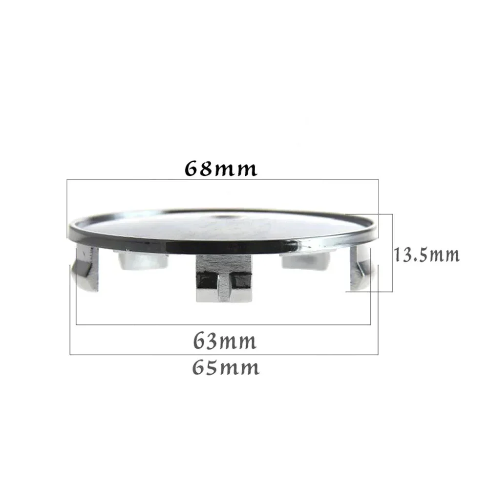 4pcs 68mm/64.5mm Universal Chrome/Black Car Wheel Center Hub Cover Cap Auto Truck 68mm ABS-Plastic Accessories