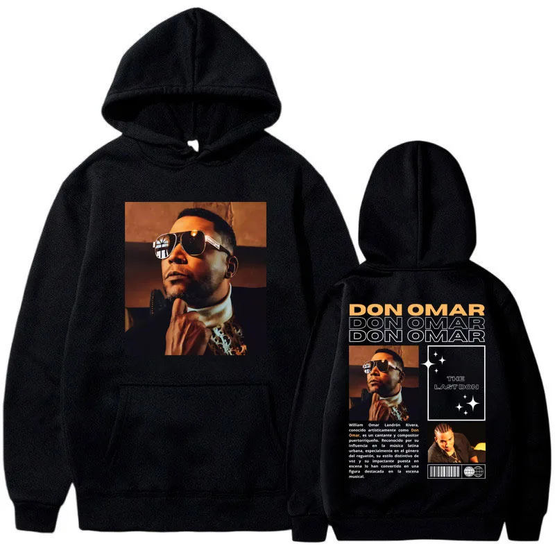 

Rapper Rare Singer Don Omar The Last Don Print Hoodie Men Women Clothes Hip Hop Oversized Hooded Sweatshirts Vintage Pullover