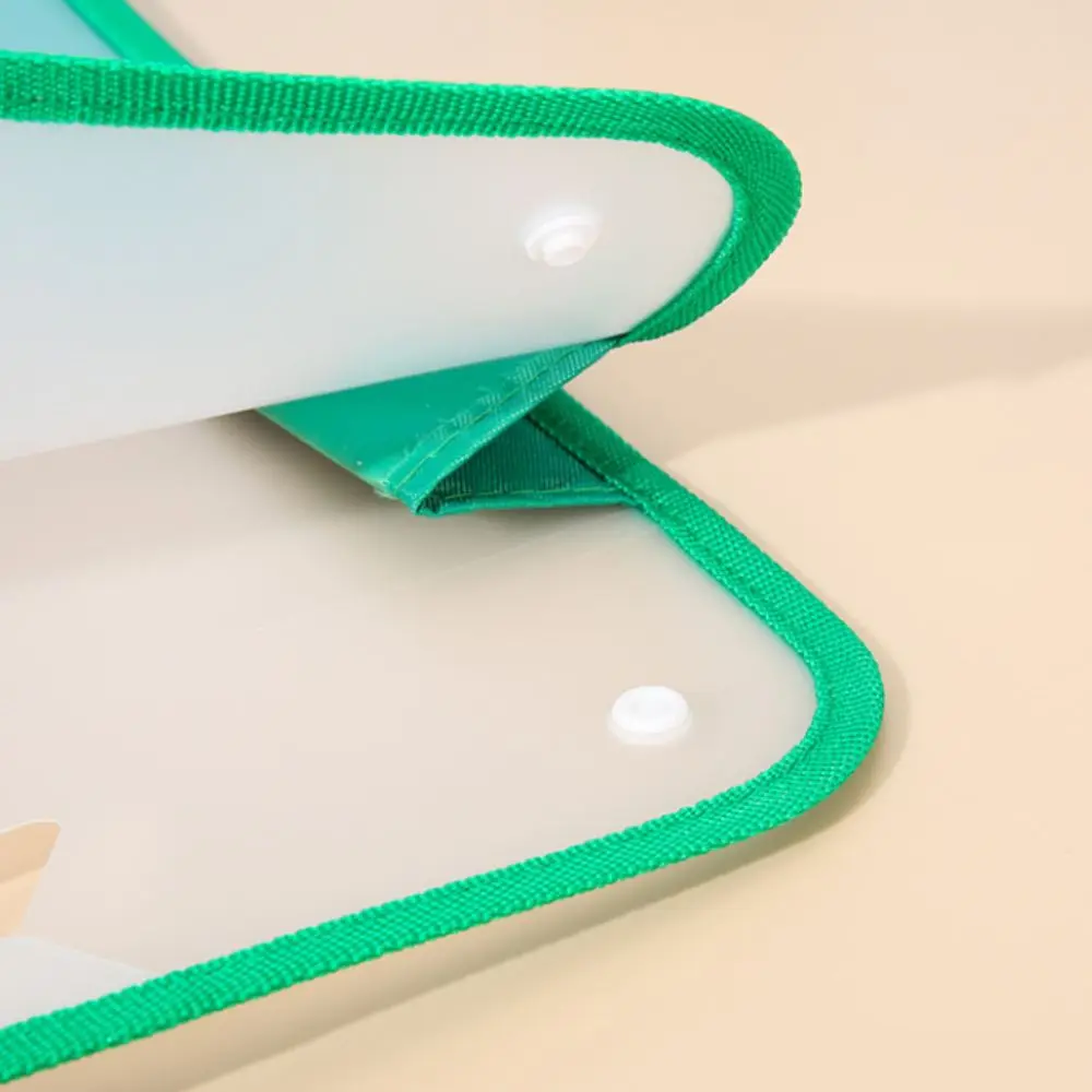 Handle Transparent File Folder Sanding Lightweight Snap On Vertical File Pouch Document Tutoring A4 File Storage Bag Students