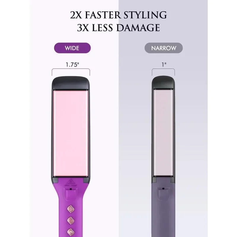 스트레이트너 및 컬러, 전문 세라믹 스트레이트닝 컬링 다리미, 컬 웨이브 헤어 스트레이트닝, 2 in 1