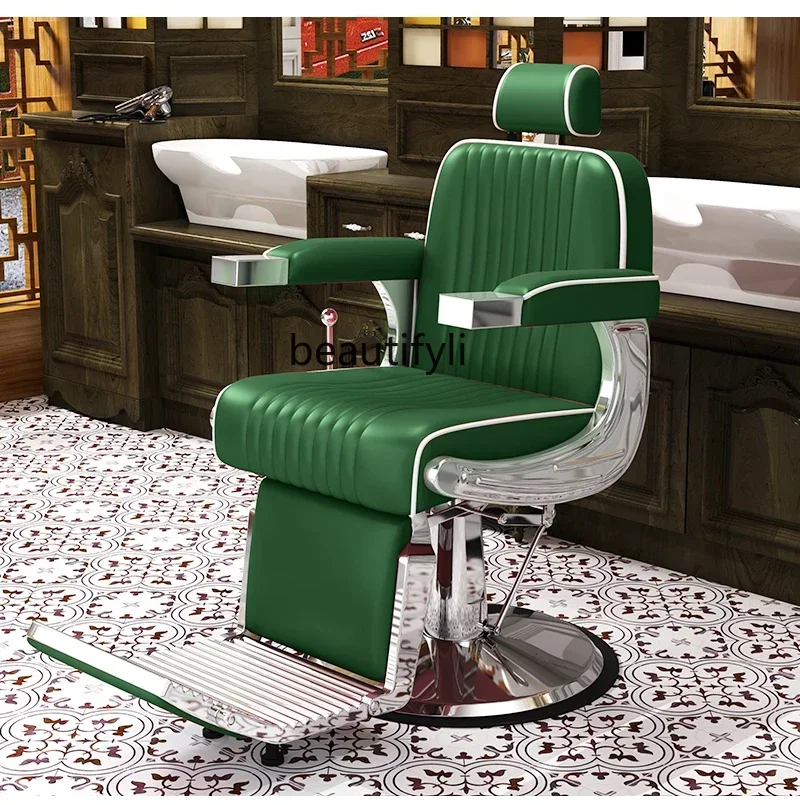 

new Barber Chair Hairdressing Shop Barber Shop for Hair Salon Can Put down Perm Dyeing Hair Cutting Seatss 03