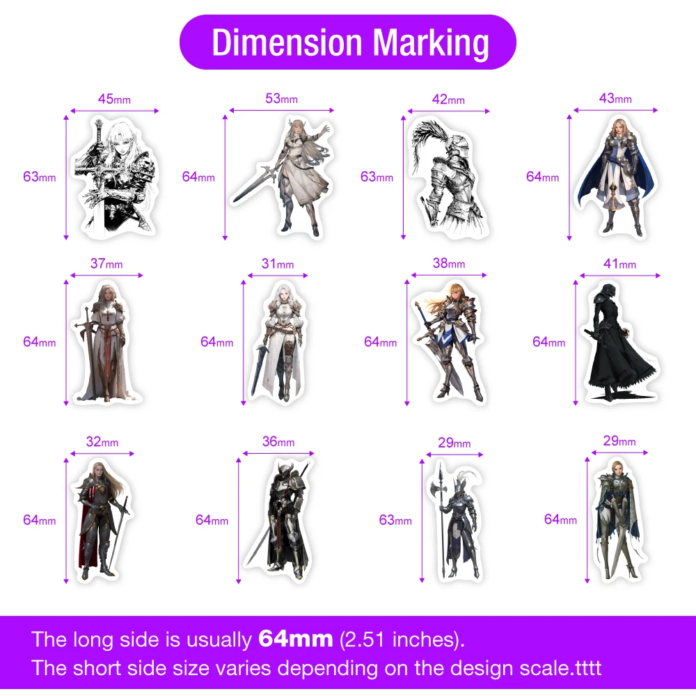 Japanese Game Female Samurai Stickers Pack Waterproof Decorative Vinyl Decals for DIY Scrapbooking Junk Journal Laptop Bottle view 5