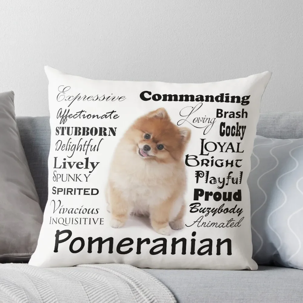 

Pomeranian Traits and Personality Throw Pillow Pillow Case Christmas Pillow Cases Elastic Cover For Sofa
