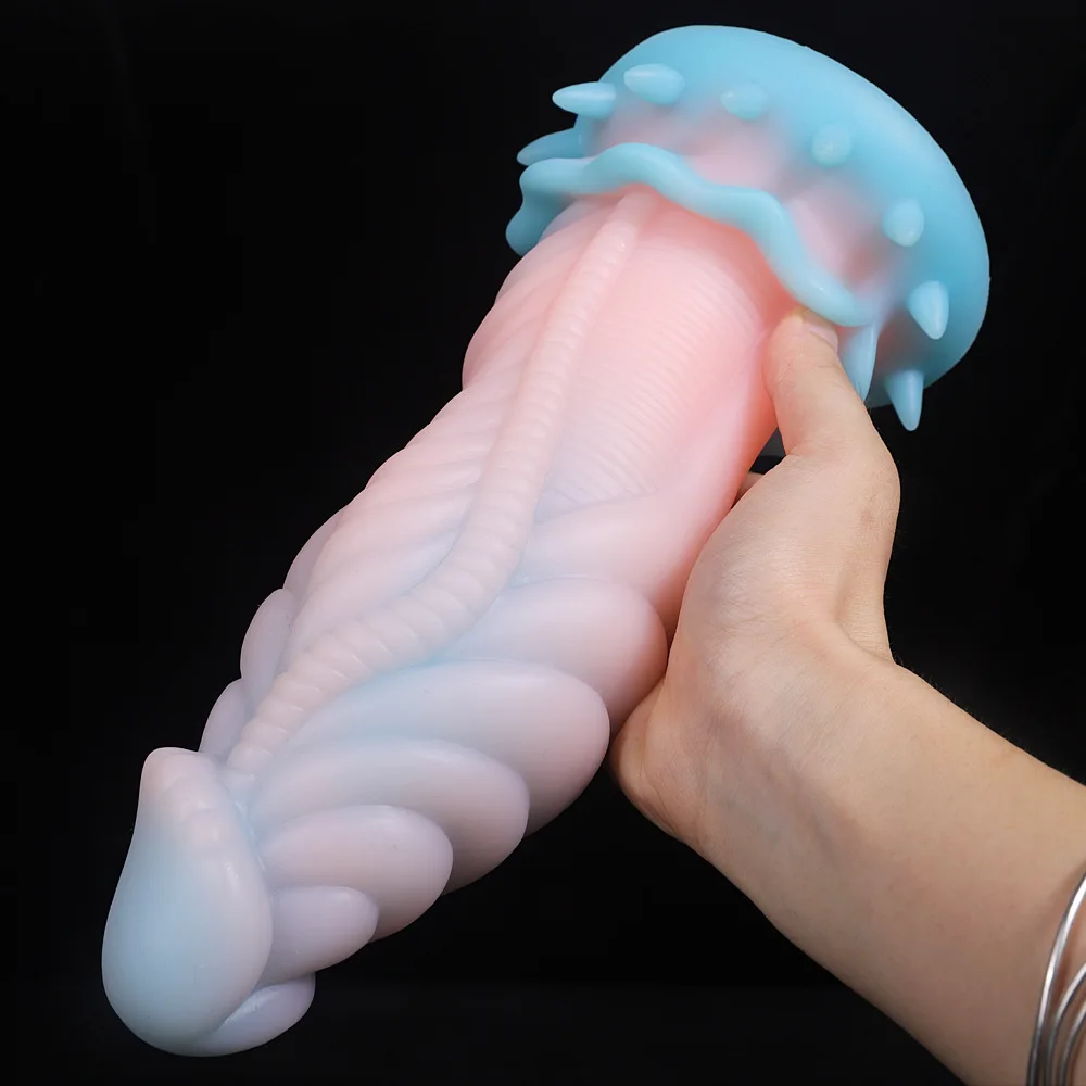 Extra Large Soft Peculiar Extend Anal Plug Strong Suction Cup Liquid Silicone Material Barbed Base New Style Masturbation Dildo