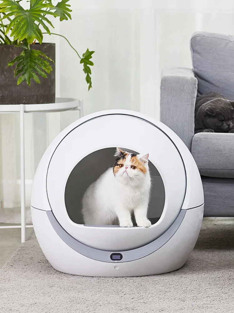 Automatic Self Cleaning Cats Sandbox Smart  Box Top Entry Furniture Large Kitten  Box Decorations Pet Toilet