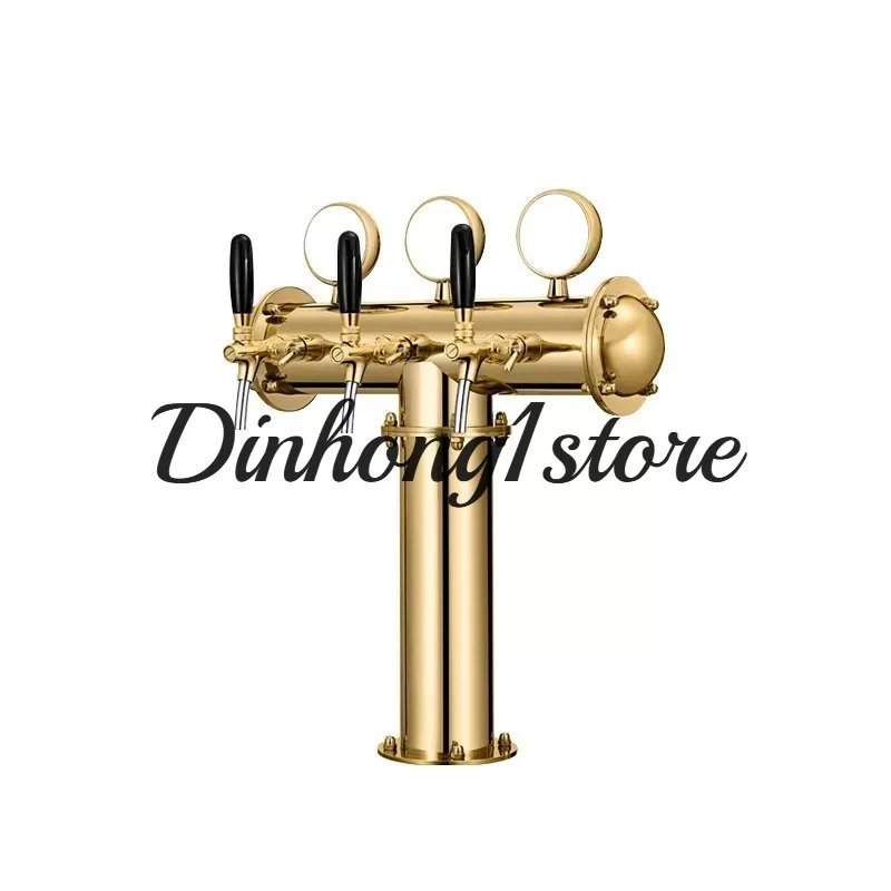 General Craft 304 Stainless Steel Beer Equipment T-Type Multi-head Lighted Wine Column Gold Silver Draft Beer