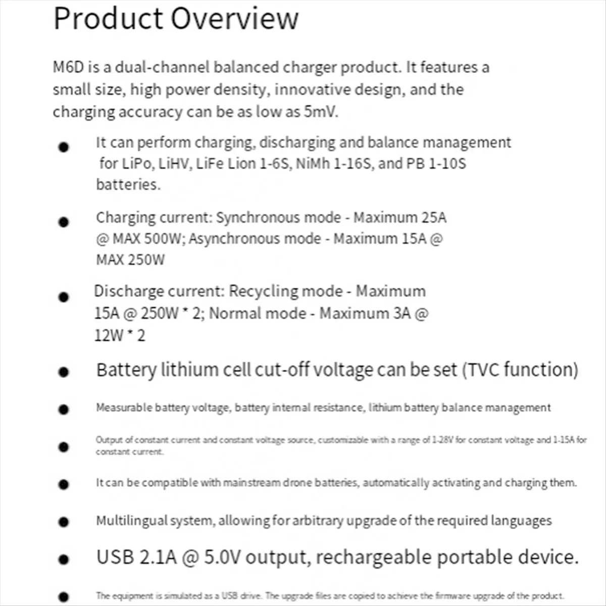 T118C- M6D V3 Dual Channel MINI Smart Charger 500W 15A DC Discharger for 1-6S Lipo Battery FPV Model Spare Part Replace HOT