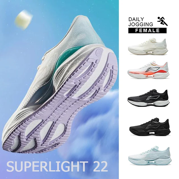 

LI-NING Women Running Shoes SUPERLIGHT 22 Lightweight Cushioned Professional Sports Shoes ARBV002