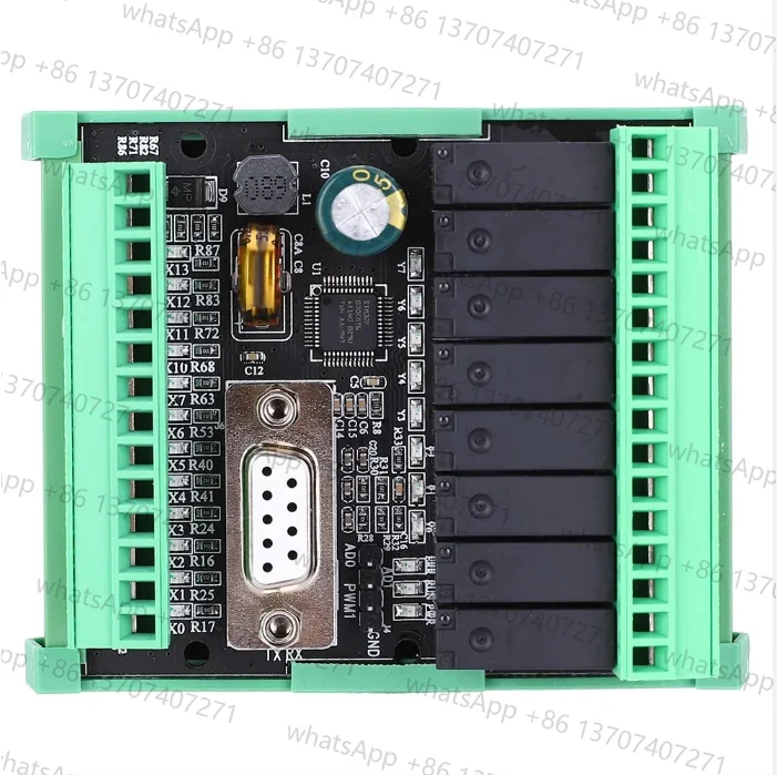 FX2N-20MR-232 PLC لوحة تحكم صناعية مع قذيفة للتوصيل محطة التتابع الناتج DC24V عالية السرعة العد التناظرية 2AD 0-10 فولت