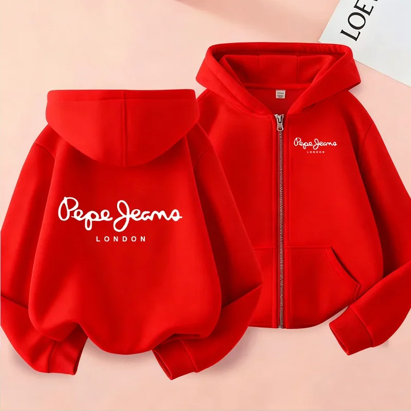 Kinder-Cardigan mit Kapuze und Reißverschluss, Sweatshirt für Jungen und Mädchen von 3-12 Jahren, Marken-Sportoberteil, Lässige Mode, Charmanter Loser Mantel – Detail 6