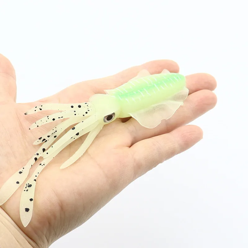 

5pcs Soft15ccm-10cmSquid Bait Fishing Trolling LureOctopusHead Jigs Luminous UVSquid Jig for Deep Sea Boat Fishing Wobblers Bait