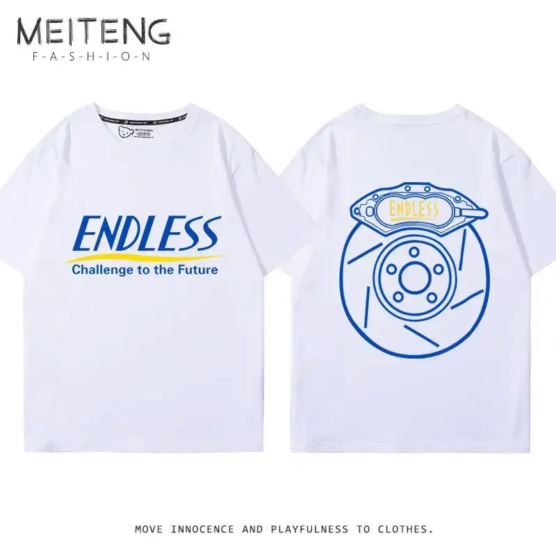 

ENDLESS Brake Pads Short Sleeve JDM Forged Calipers User Cotton Men's Half Sleeve TShirt Modified Car Culture Clothes Motorcycle