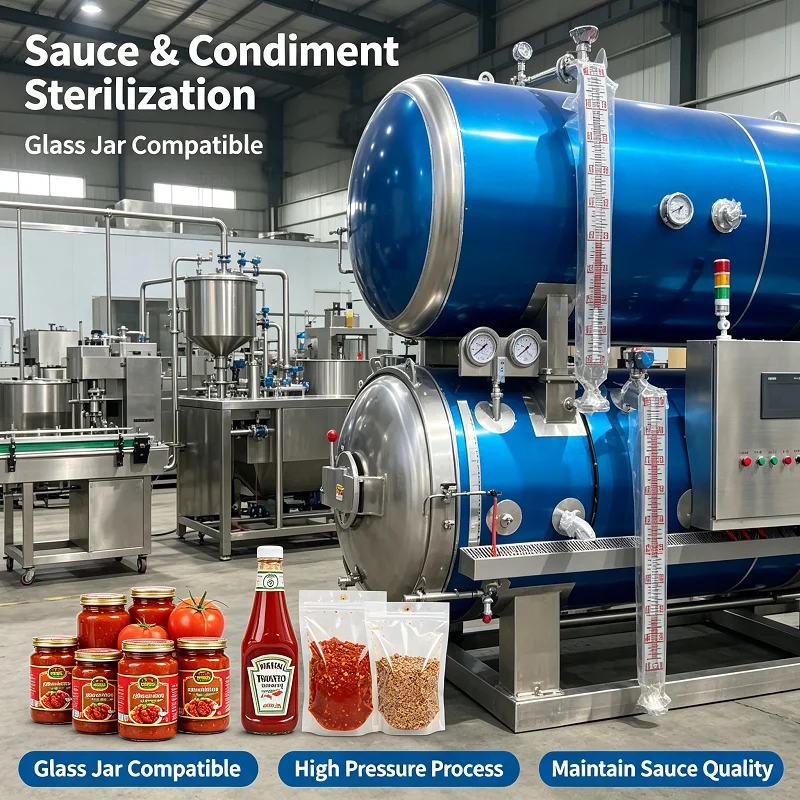 Food Autoclave Machine High Pressure Steam Retort Sterilizer for Can Pouch Fruit Meat Sterilizing