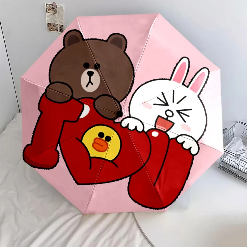 brown-cony-kawaii-umbrella-line-friends-fan-cute-umbrella-perfect-giftchl