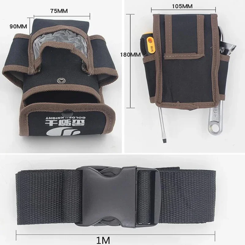 Multifunctional Electrician Tool Bag Waterproof Oxford Tools Kit Pockets & Waist Belt 공구벨트 공구밸트