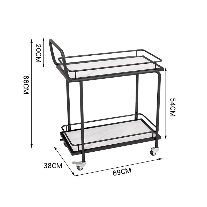 Beauty Salon Furniture Acrylic Cosmetologist Auxiliary Aesthetics Trolleys Organizer Wheels werkzeugwagen Gold Hairdressing