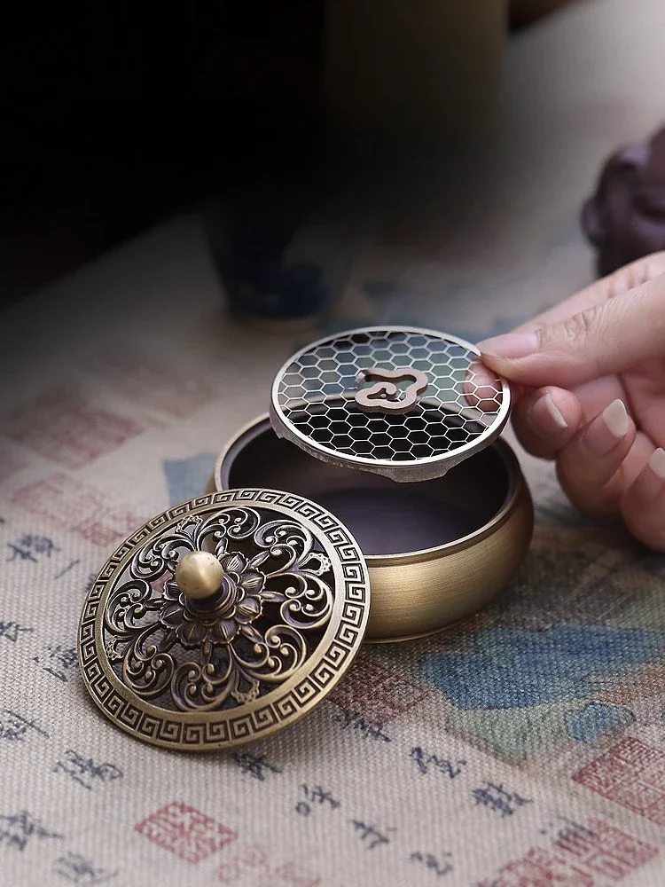 X5-15  mini lotus small incense burner for home indoor incense burner tea ceremony pure copper incense seal burner