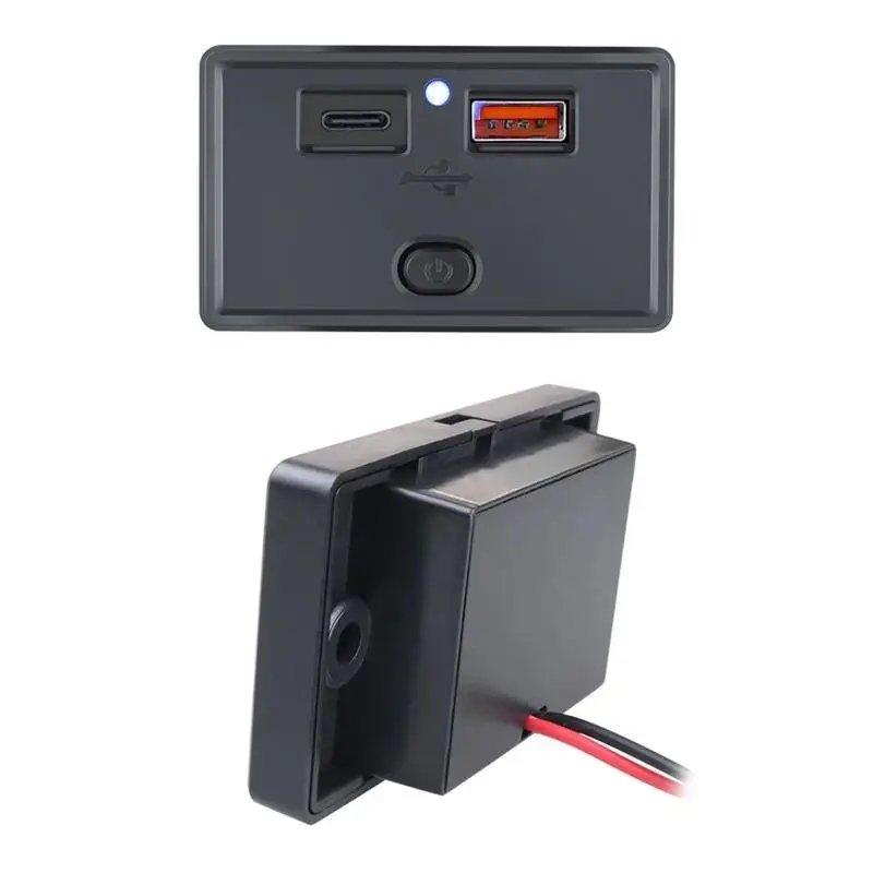 

Двойная USB-розетка для автомобильного зарядного устройства с креплением на панели для автобуса, квадроцикла, дома на колесах B