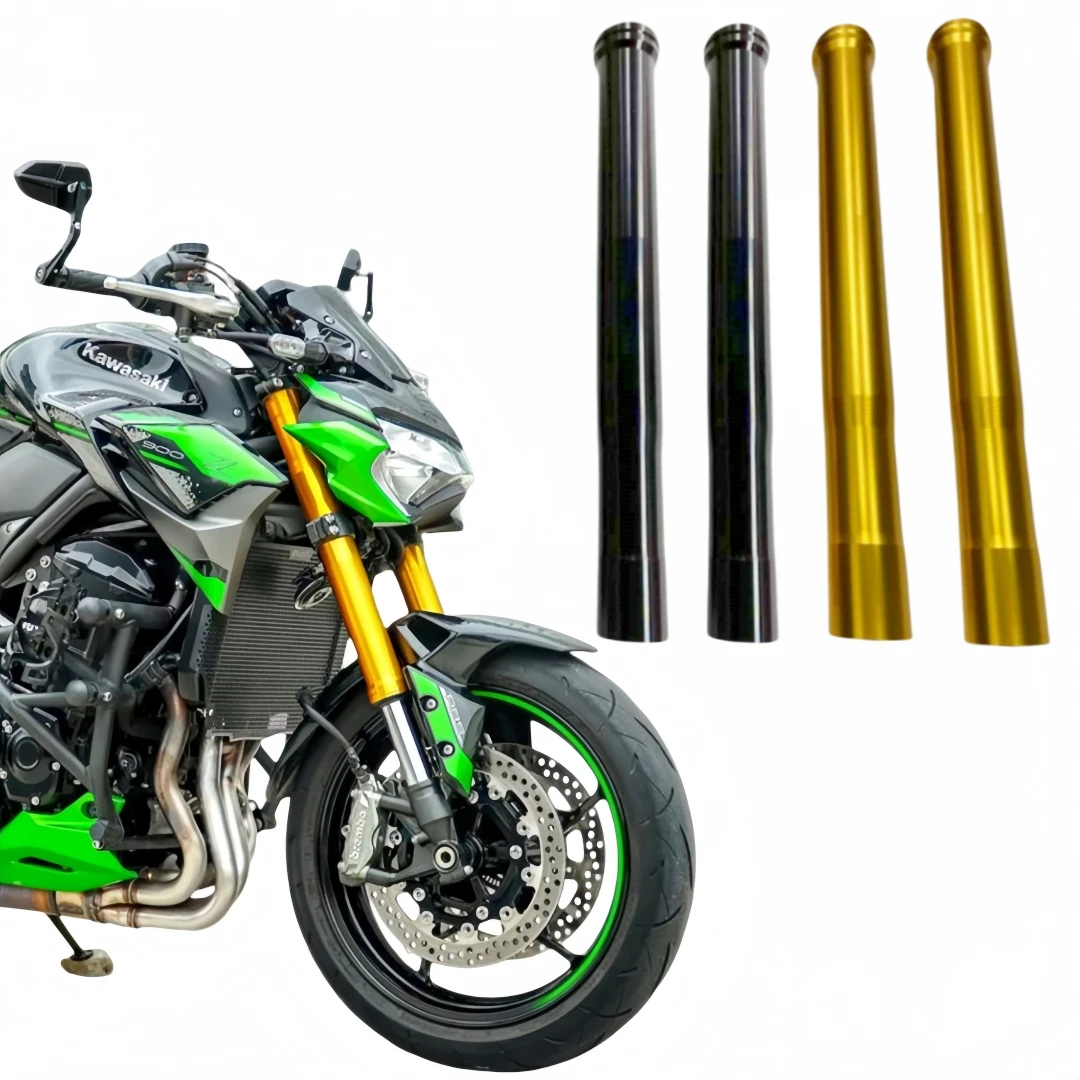Gold/Black Front Fork Leg Tubes For KAWASAKI ZR800 Z800 2013-2016 ZR900 Z900 /ABS 2017-2019 ZR900 Z900 /ABS 2020-2023 473mm