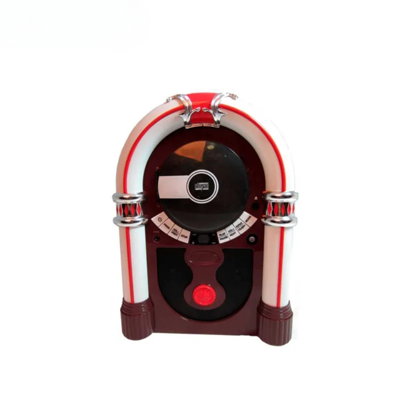 wooden retro jukebox with CD player