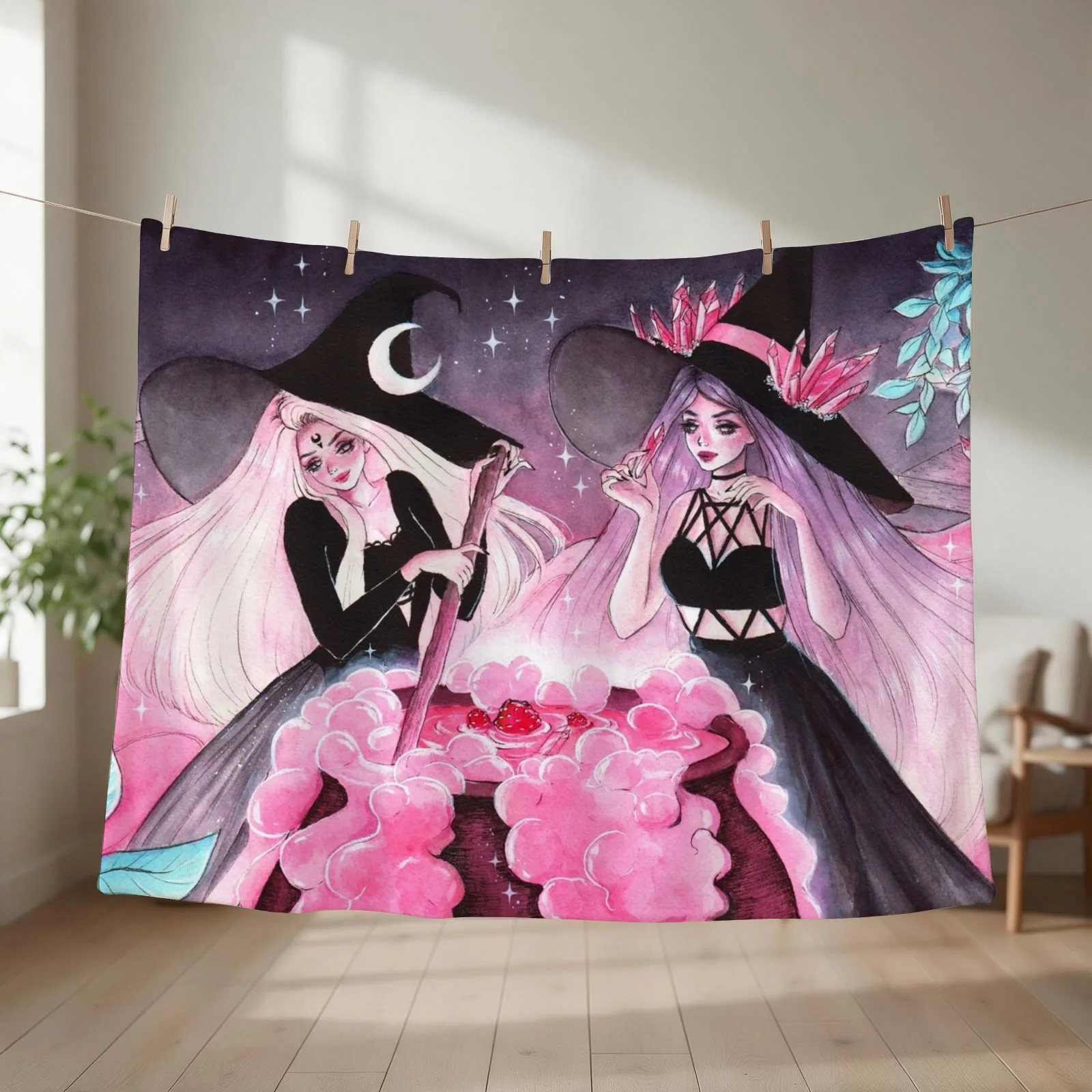 Witching hour Throw Blanket couch cozy soft plush fuzzy picnic outdoor blanket
