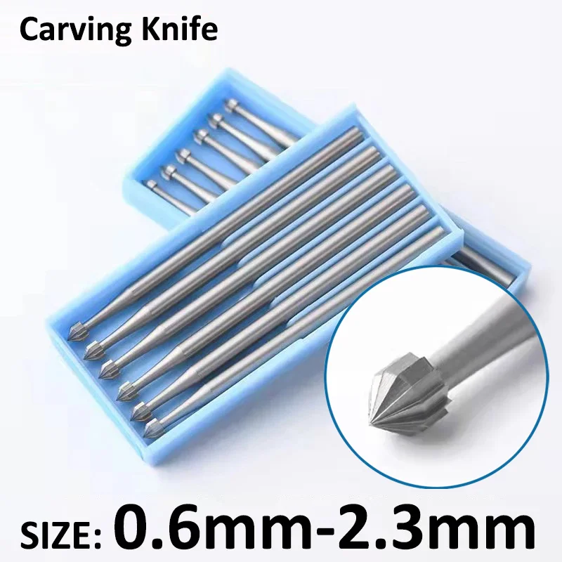 

Dia 1.0mm-2.3mm Alloy Tungsten Steel Engraving Carving Knife Milling Cutter 2.35mm Shank Olive Amber Woodworking Router Bit