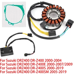 DRZ400 DRZ 400 2019 2018 Engine Stator Coil+Voltage Regulator rectifier For Suzuki DRZ400 DR-Z400 E S M 2000-2019 With Gasket