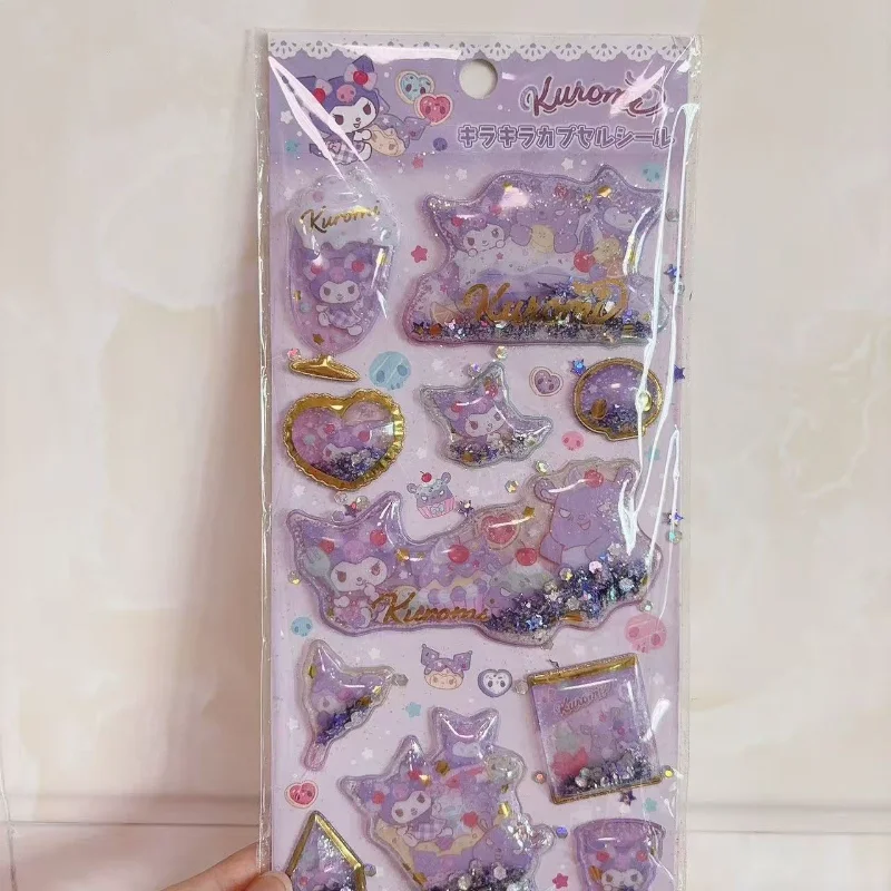 جديد Kuromi ملصق أنيمي الكرتون نجوم الأبعاد ملصق Diy بها بنفسك سطح المكتب قضية الهاتف المحمول الديكور فتاة الترتر مكافأة ملصق #1