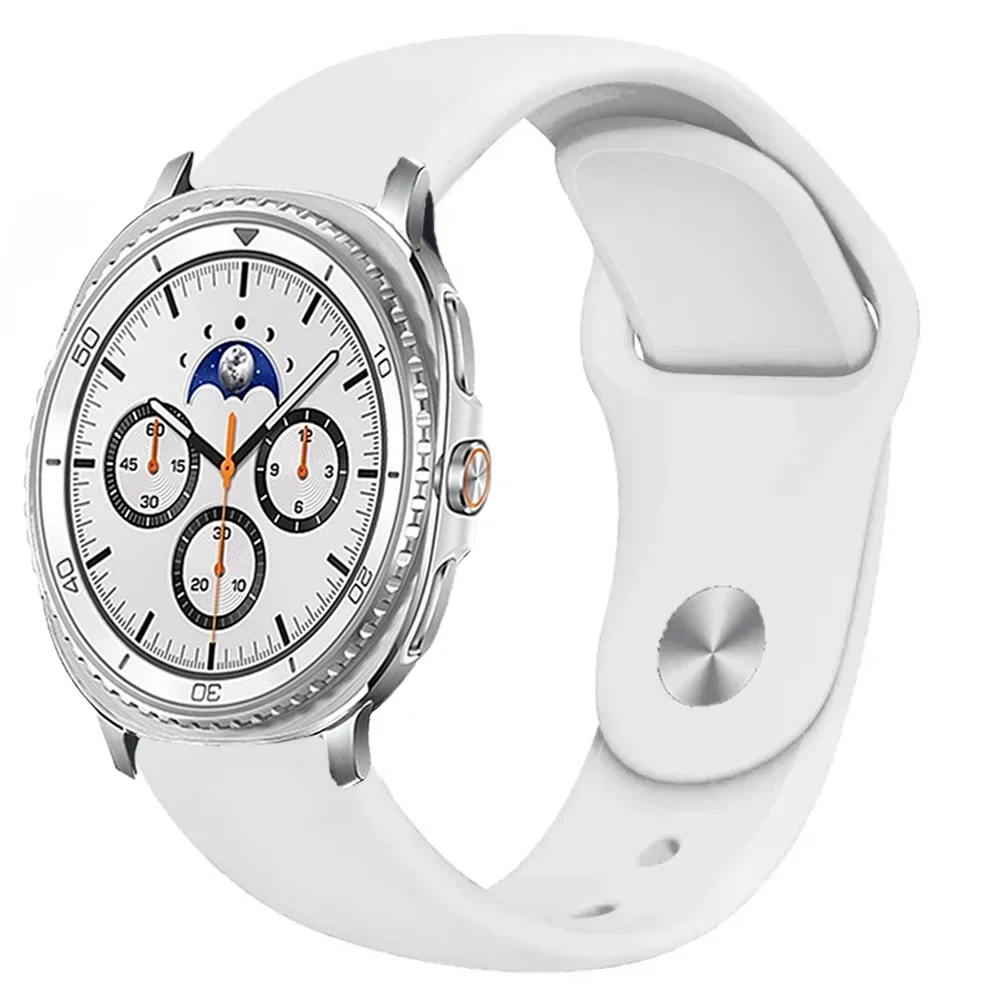 حزام سيليكون ناعم رياضي لساعة سامسونج جالاكسي 8 44/40 ملم 8 كلاسيكي 46 ملم سوار معصم جالاكسي ساعة 8-7 الترا 47 ملم حزام