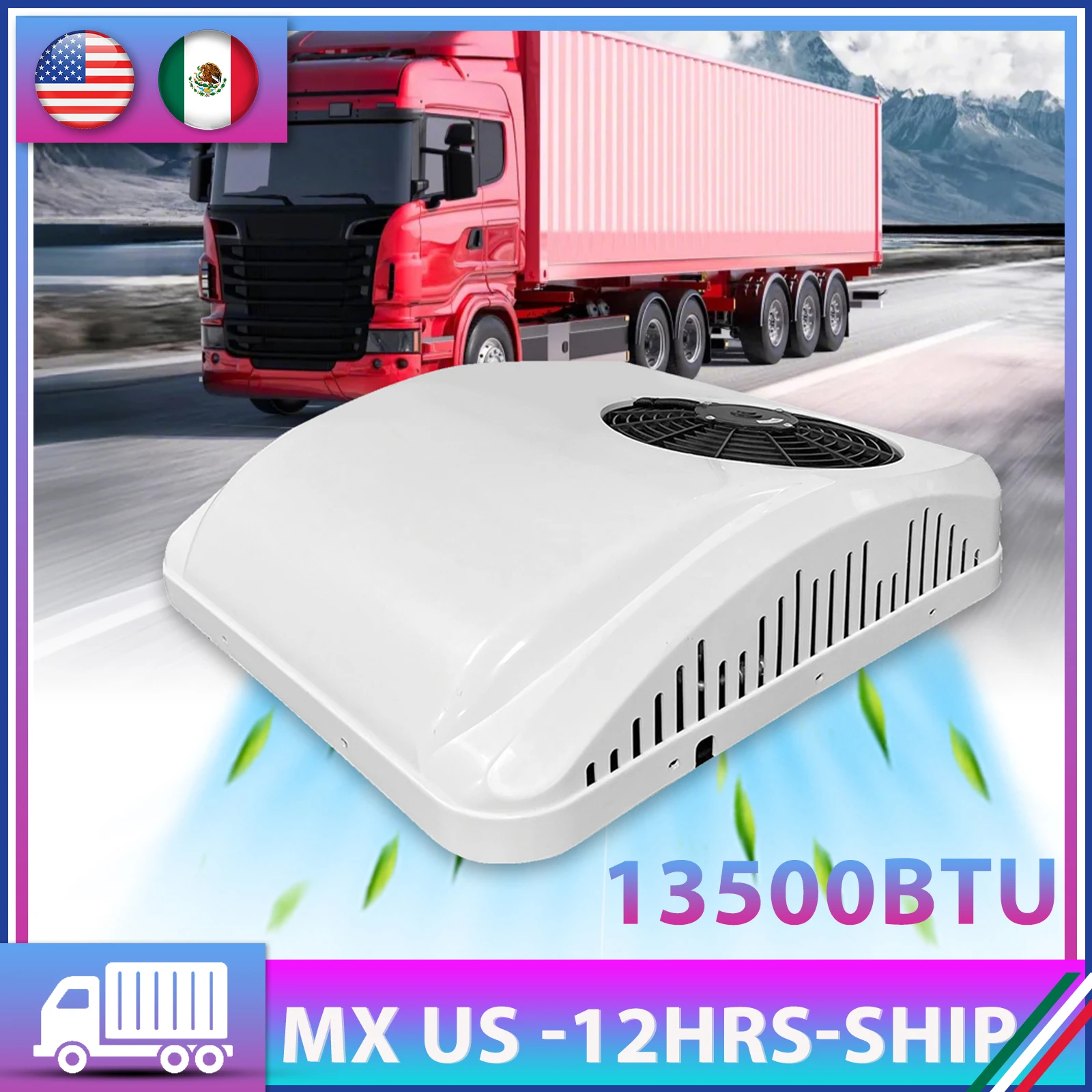 

Treeligo 24V Electric RV roof Air Conditioner Heat and Cool 12V RV Rooftop Parking ac For Truck Camper Van Caravans Motor home