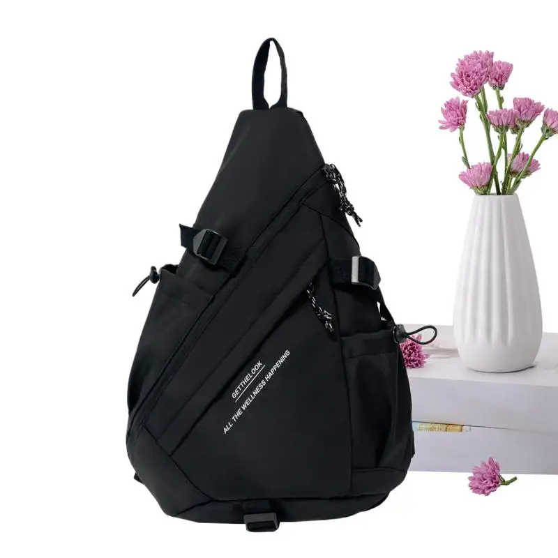 

Travel Sling Bag Casual Pack For Students Stylish Sports Style Chest Pack For Camping Hiking Fitness Large Capacity Sling