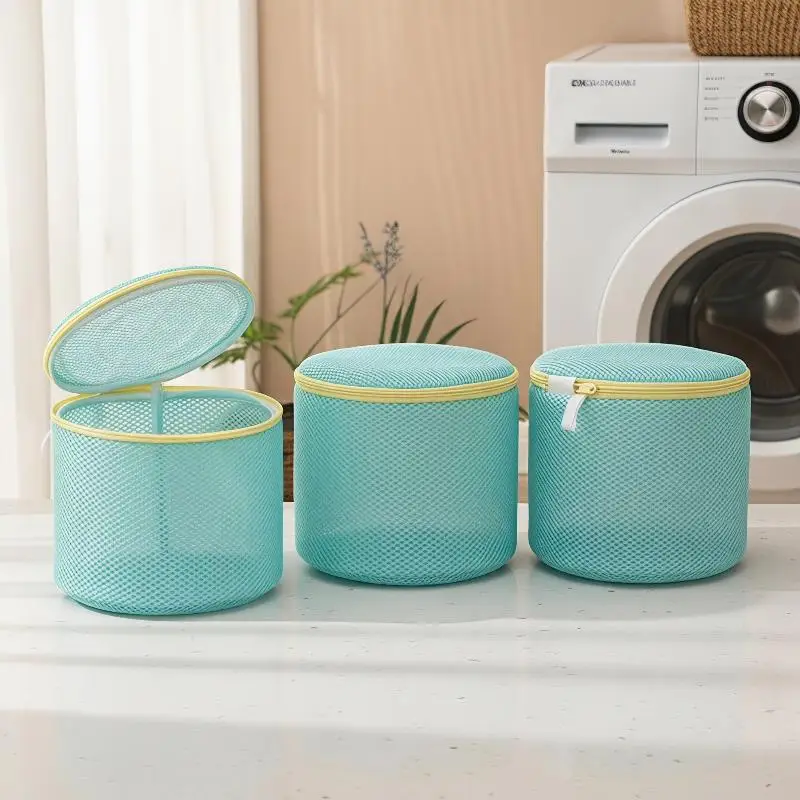 Reusable Mesh Laundry Bag With Anti Deformation Structure And Smooth Zipper Perfect For Washing Bras Delicate Clothes