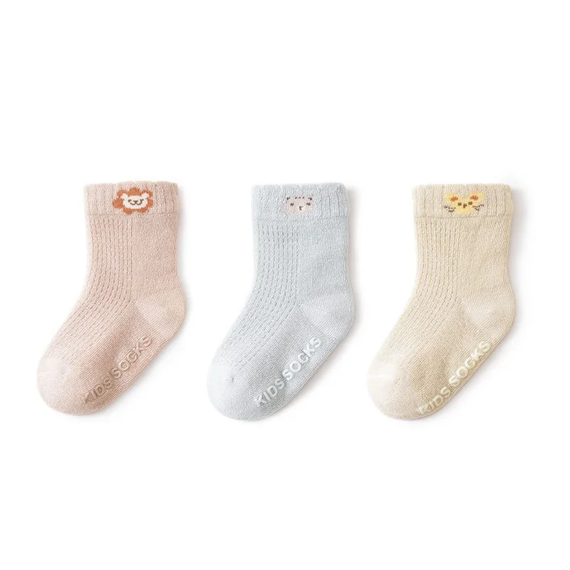 

3Pairs/set 0-5Years Newborn Baby Socks For Girls Boys Summer Thin Children's Cotton Mesh Solid Toddler Infant Boneless Sock 2024