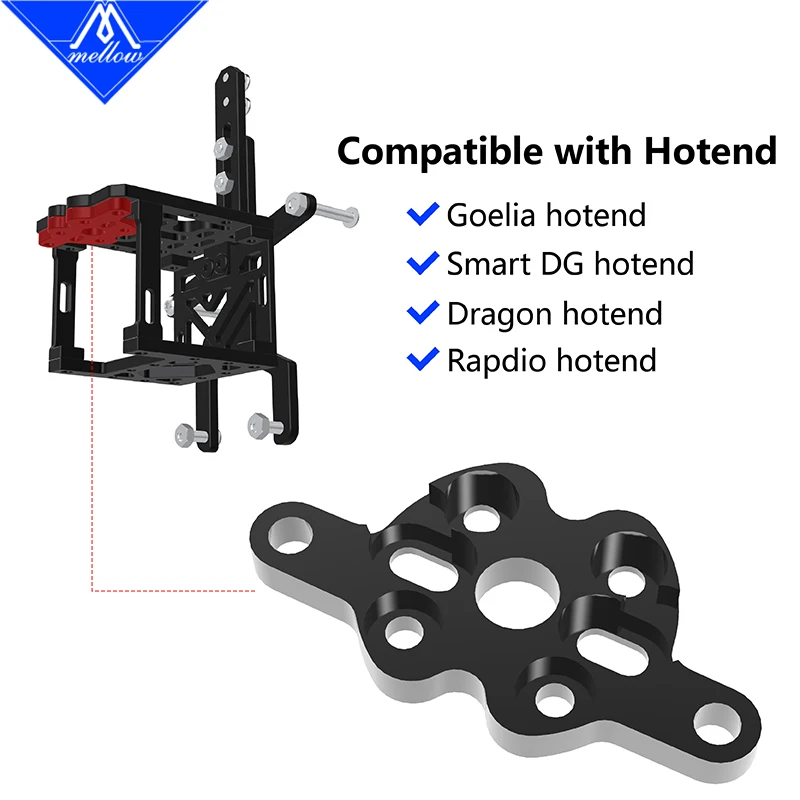 Mellow VzBoT Printhead Bracket Parts For Goliath Crazy Dragon Hotend VZ Extruder Sherpa Mini Micro 235/330 DIY 3D Printer