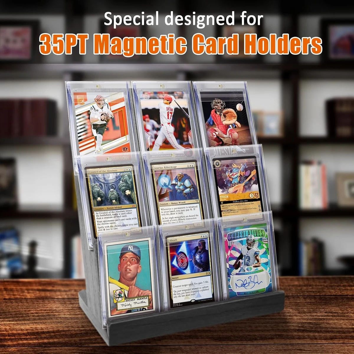 100PCS Clear Magnetic Card Holder Sleeves For 35PT Protective Film Hard Plastic Waterproof Protector Game Card Sleeve 82mm*116mm view 5