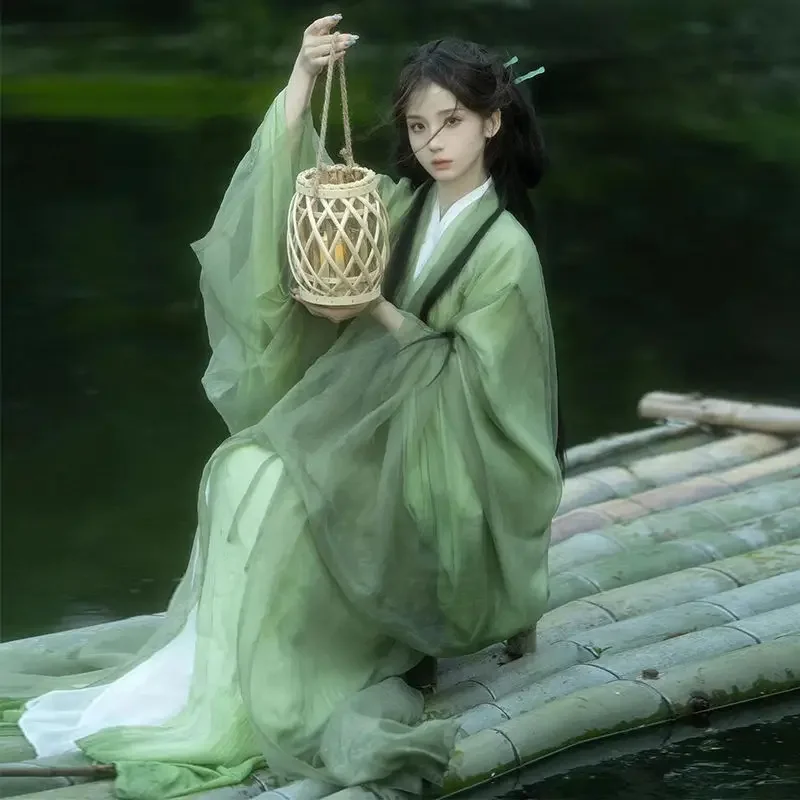 

Cool and elegant 2024 new ancient style women's clothing, Wei Jin style Hanfu female adult straight skirt, ancient costume with