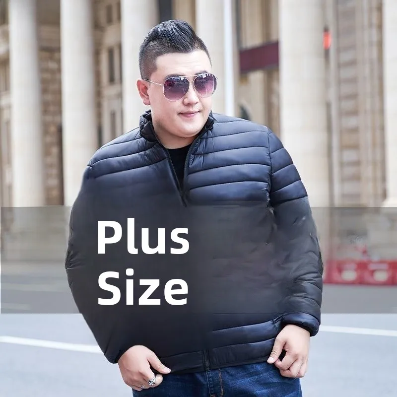 Jaet de algodón ligero de talla grande para hombre, abrigo acolchado de algodón Extra grande para personas gordas, ropa de abrigo de talla grande 230 Pou