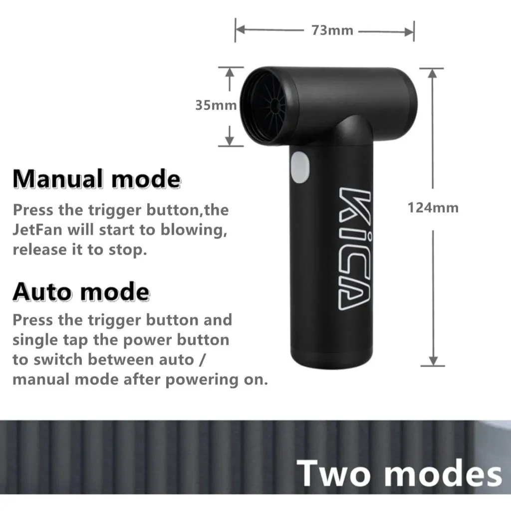 منفاخ هواء محمول من كيكا جيتفان، مروحة تربو قابلة لإعادة الشحن، منظف لوحة المفاتيح، منفضة هواء مضغوطة للكمبيوتر الشخصي وكاميرا السيارة #6