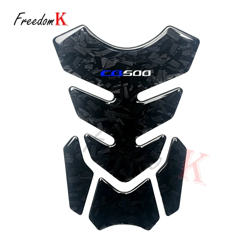 3D Gel Dome Motorcycle Tank Pad Protector Stickers Fit For CB500 CB 500 CB500X CB500F Forged Carbon Fiber Tank Waterproof & slip view 4
