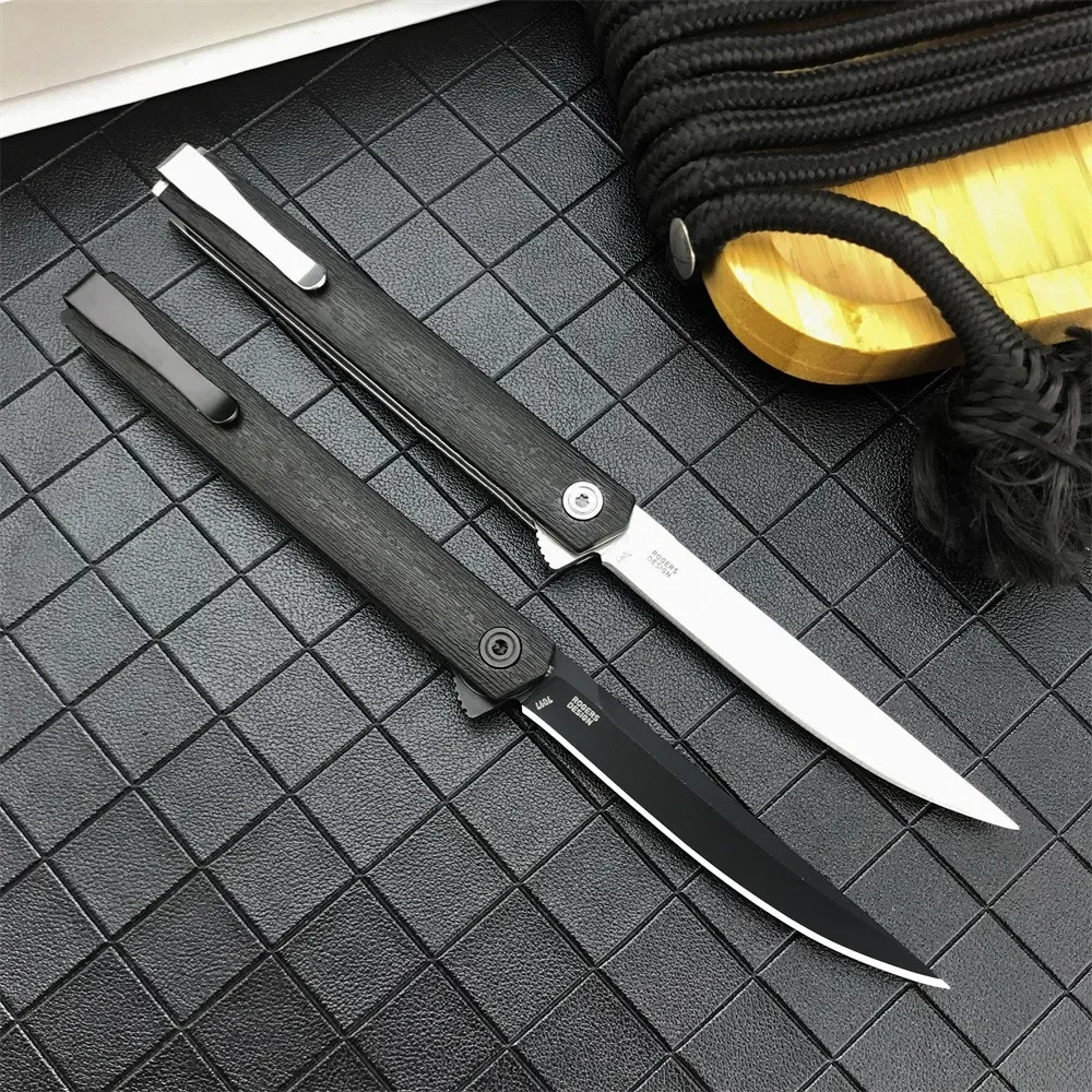 Outdoor CR CEO Gentleman\'s Flipper 7097 Pocket Folding Knife 8Cr13Mov Blade Nylon Wave Fiber Handle Camping Hunting EDC Tools