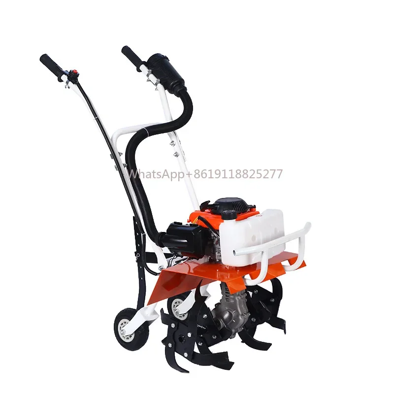 

High-power Rototiller Multi-functional Cultivator Weeding Ditching Soil Loosening Plowing Gasoline Small Micro-cultivator