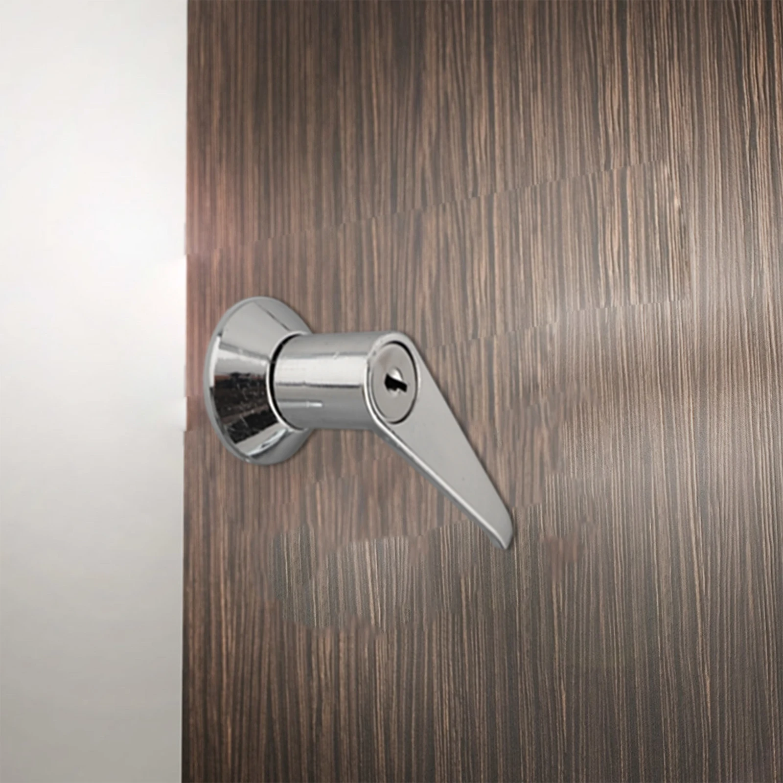 Convenient Aluminium Alloy Handle Lock for Cabinets Electric Closets and More Sturdy Construction Silver Color