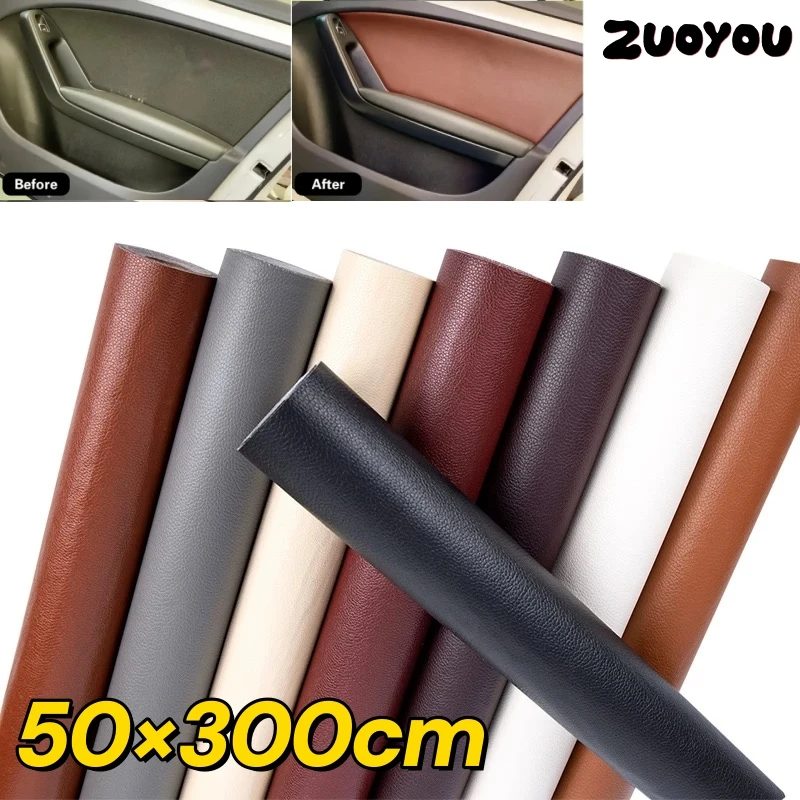 

Self-adhesive Leather Fabric for Car Upholstery Seat Sofa Chair Refurbish PU Cloth Patch Artificial PU Leather Repair Patches