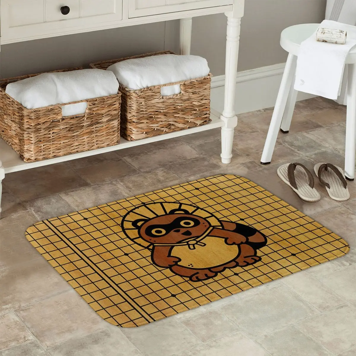 The Tenuki Tanuki Non-slip Doormat Floor Mat Water oil proof 