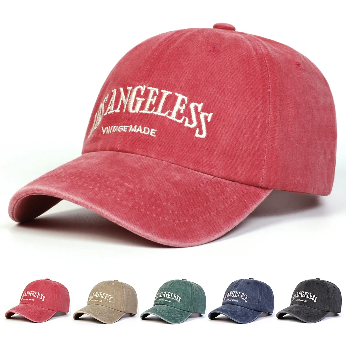 Unisex-Baseballkappen mit LOS ANGELES-Stickerei, verstellbar, für den Außenbereich, für Frühling und Herbst, lässiger Sonnenschutzhut